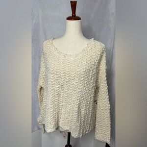 NWT Free People High On Life Chunky Knit Sweater - Vanilla - Size XS - $128